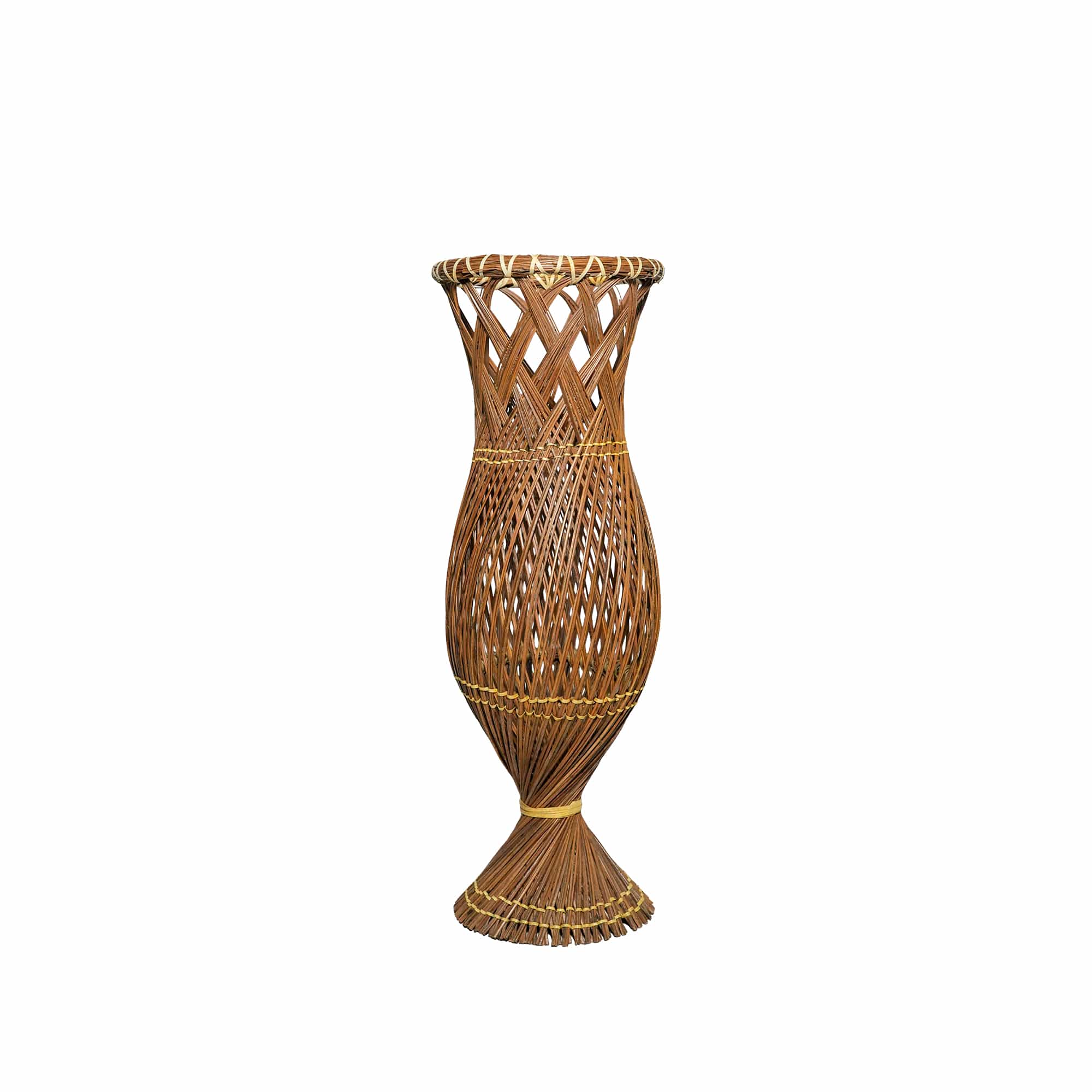 Coconut Midrib Flower Vase - handcrafted cane furniture, Ceylon Cane Crafts