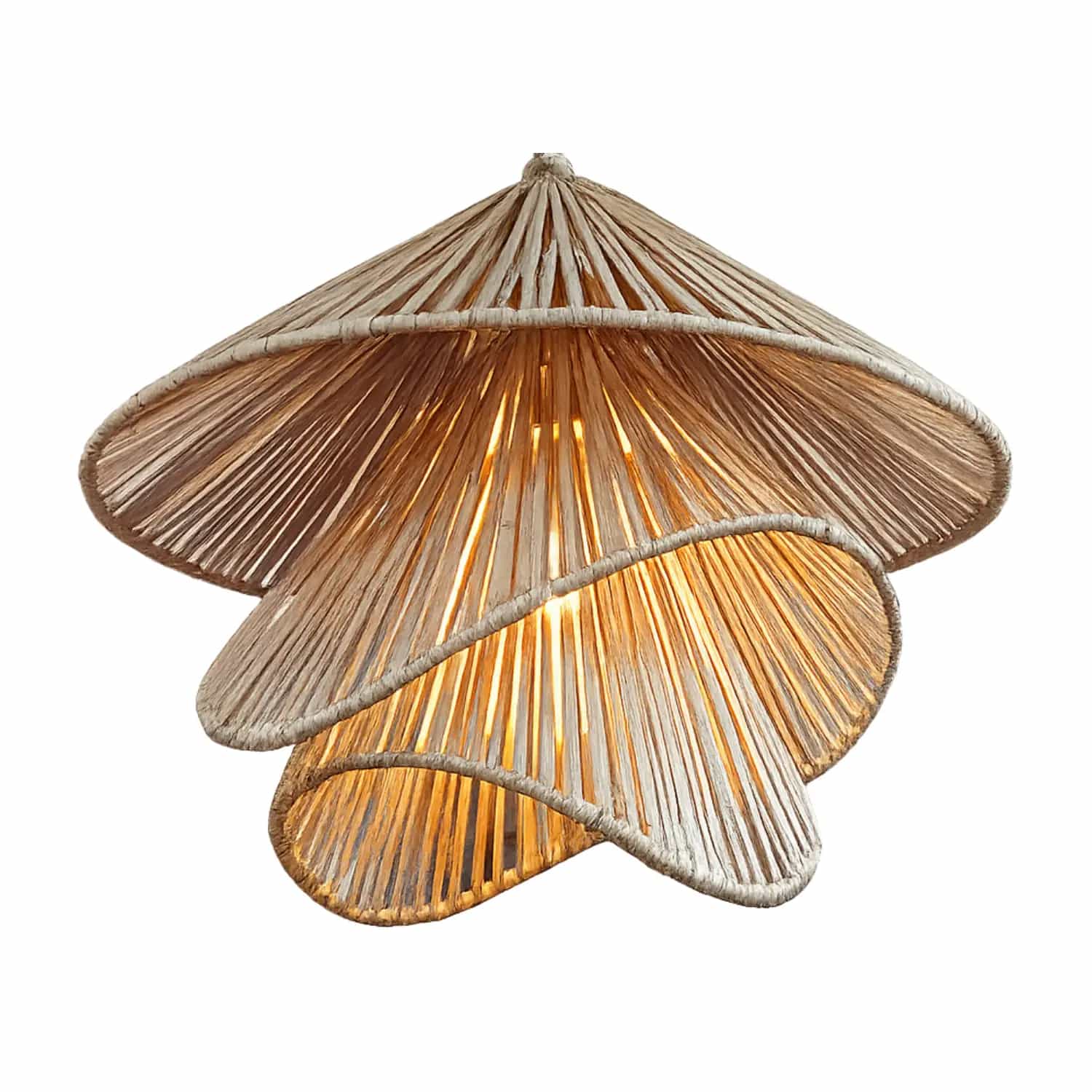 Cane Layered Lampshade - handcrafted cane furniture, Ceylon Cane Crafts