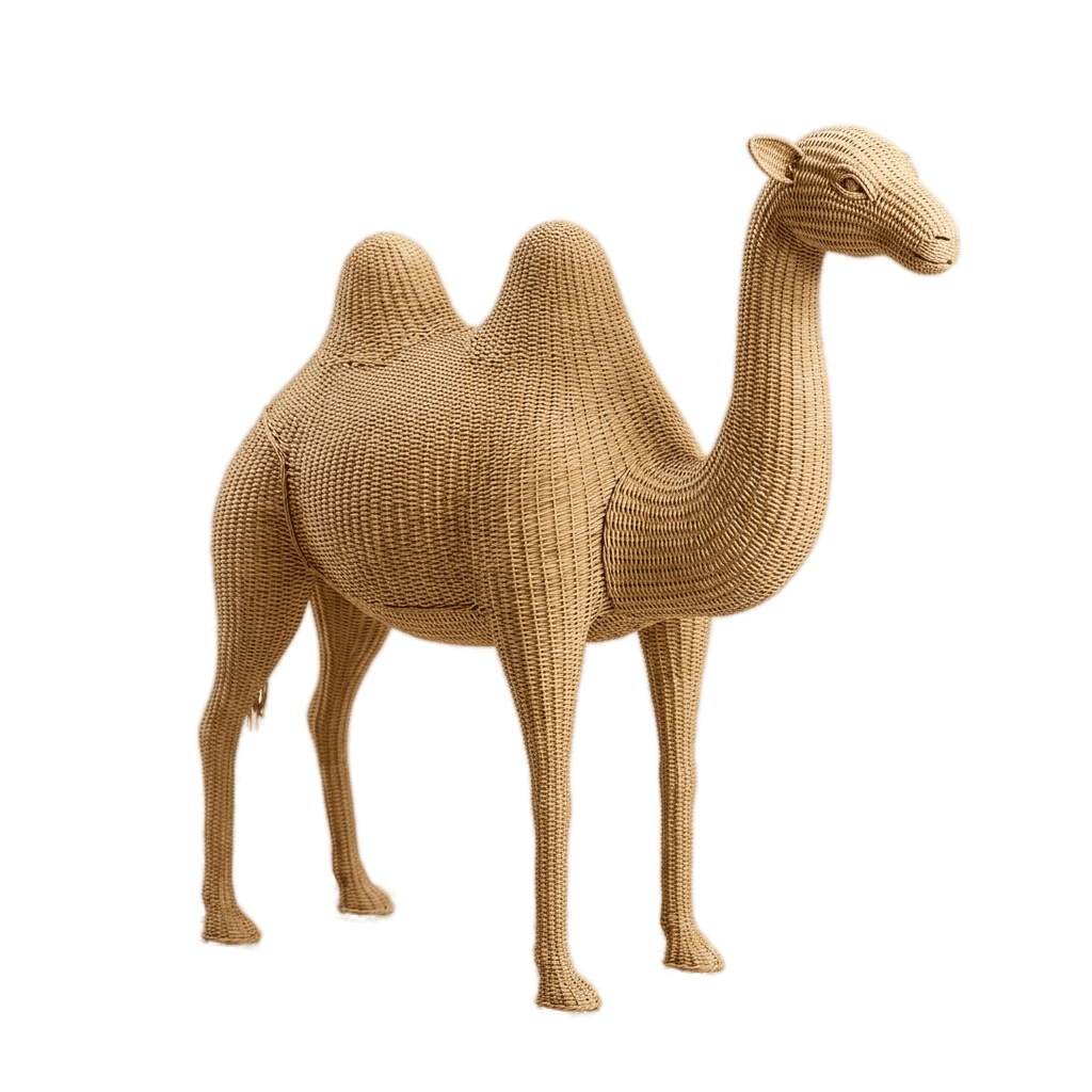 Camel Sculpture - handmade cane furniture, Ceylon Cane Crafts Sri Lanka