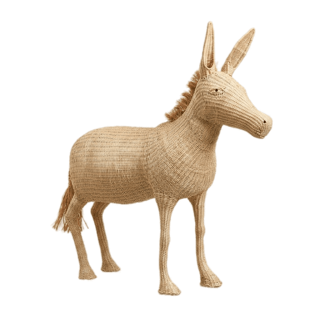 Donkey Sculpture - handmade cane furniture, Ceylon Cane Crafts Sri Lanka