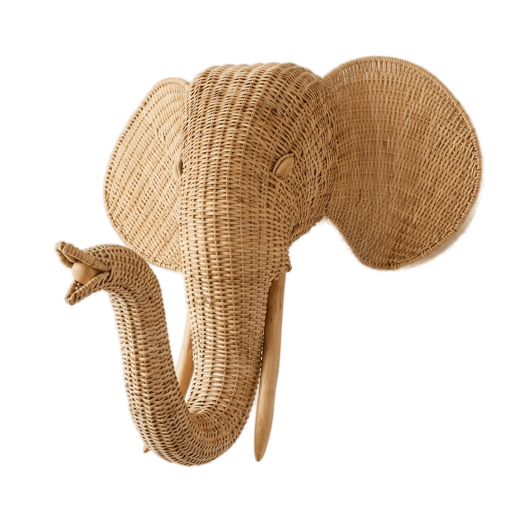 Elephant Sculpture - 9 - handmade cane furniture, Ceylon Cane Crafts Sri Lanka