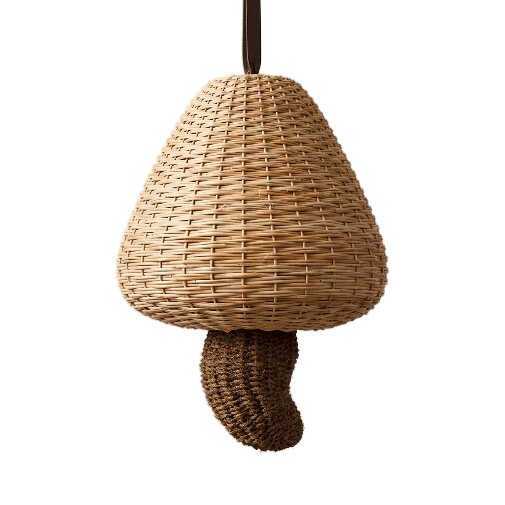 Cashew Cane Pendant Lampshade - handmade cane furniture, Ceylon Cane Crafts Sri Lanka
